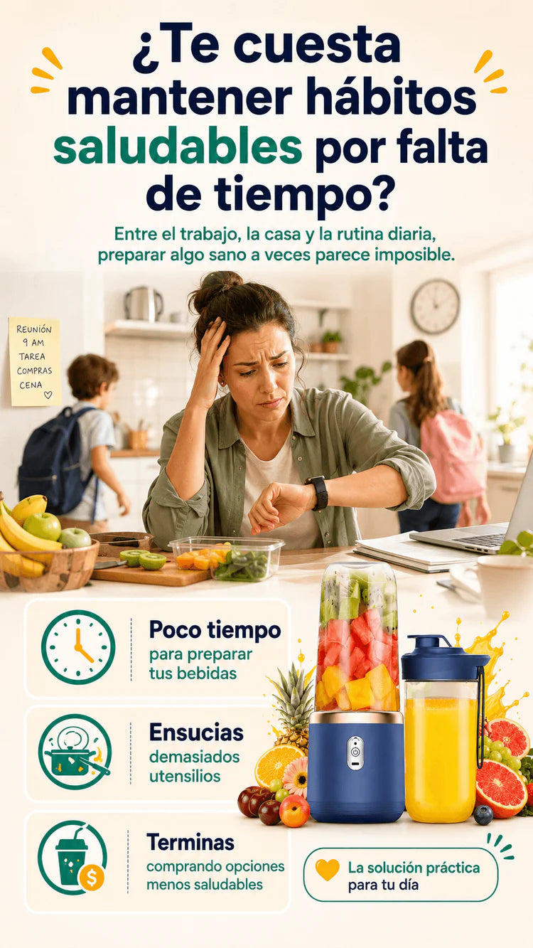🍓 Lleva una vida más saludable 😊 Licuadora Portátil 🍓