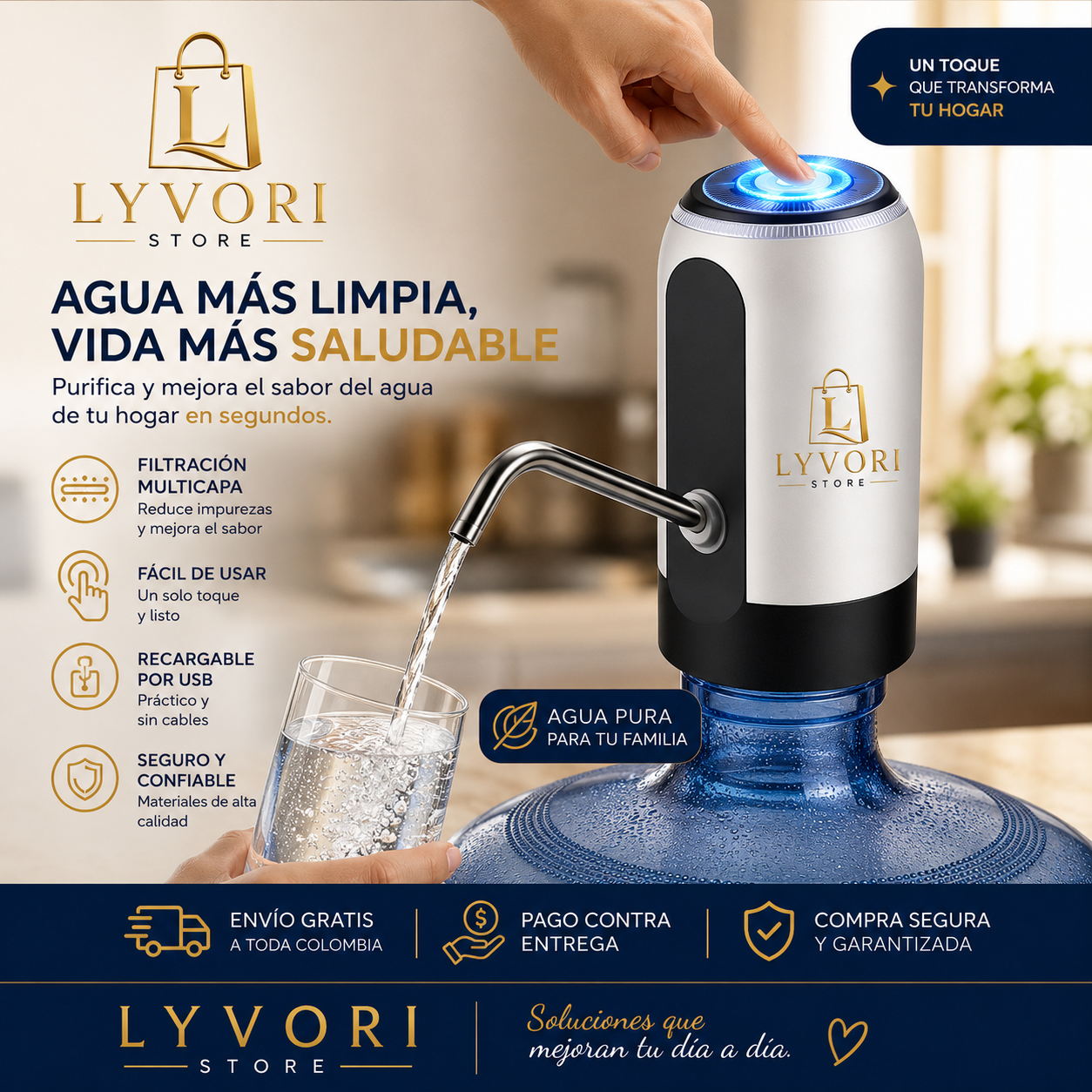 Dispensador De Agua Eléctrico Recargable