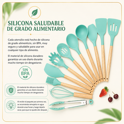Set cucharones y accesorios cocina 19pz