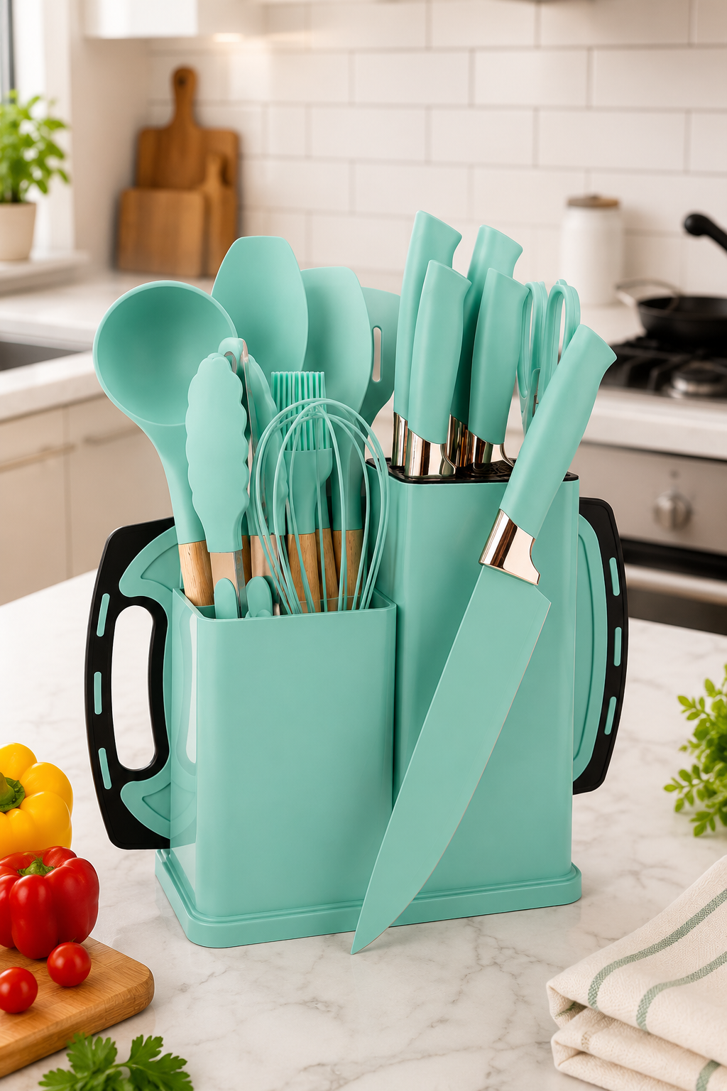 Set cucharones y accesorios cocina 19pz