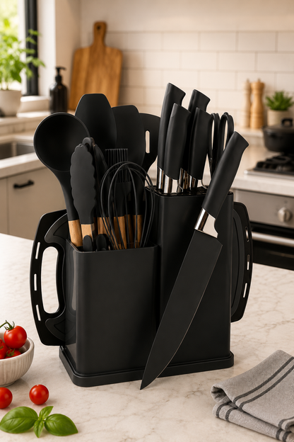 Set cucharones y accesorios cocina 19pz