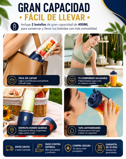 🍓 Lleva una vida más saludable 😊 Licuadora Portátil  🍓